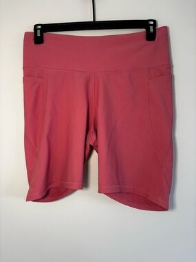 Old Navy Coral Pink High-Rise Bike Shorts with Side Pockets